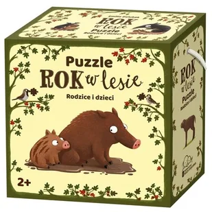 Nasza Księgarnia Puzzle Rok w lesie Rodzice i ich dzieci - Puzzle - miniaturka - grafika 1