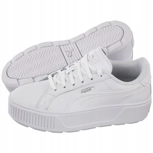 Buty Damskie Skórzane Sneakersy na Platformie Puma Karmen 384615 Białe - Sneakersy damskie - miniaturka - grafika 1