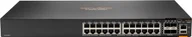 Switche - HPE Aruba 6300F - Switch - L3 - managed - 24 x 10/100/1000 + 4 x 1 Gigabit / 10 Gigabit / 25 Gigabit / 50 Gigabit SFP56 Uplink / Stacking - Front und Seite zu Hinterseite - an Rack montierbar JL668A#ABB - miniaturka - grafika 1