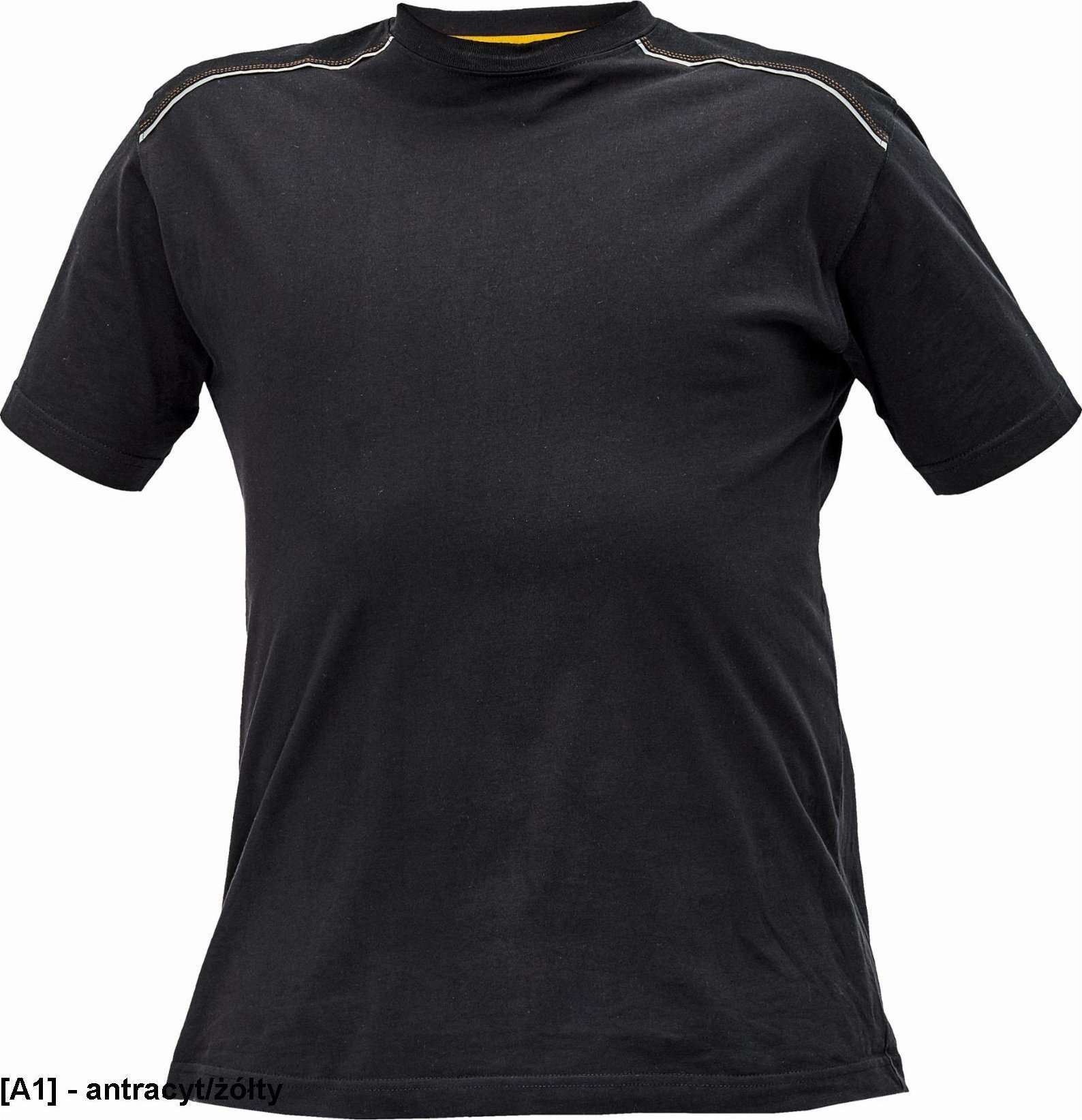 CERVA KNOXFIELD - t-shirt - antracyt/żółty M