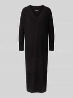 Sukienki - Sukienka z dzianiny o lejącym kroju z dekoltem w serek model ‘NEW TESSA’ - miniaturka - grafika 1