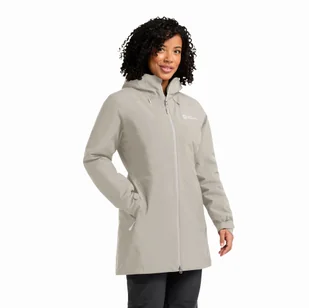 Damska nieprzemakalna kurtka zimowa Jack Wolfskin HEIDELSTEIN INS JKT W pale sand - XS - Kurtki damskie - miniaturka - grafika 1