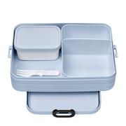 Lunch boxy - Mepal Mepal Take A Break 1,5 L Błękitny Lunch Box Plastikowy Z Dwoma Pojemnikami I Widelcem - miniaturka - grafika 1