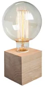Lampy stojące - Drewniana lampka stołowa z odkrytą żarówką - S229 T6-P08 - miniaturka - grafika 1