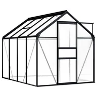 Szklarnie ogrodowe - vidaXL Szklarnia, antracytowa, aluminium, 20,7 m - miniaturka - grafika 1