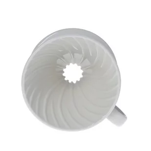 TIAMO Ceramiczny drip Tiamo z uchem V01 Biały 4715660755370 - Zaparzacze i kawiarki - miniaturka - grafika 4