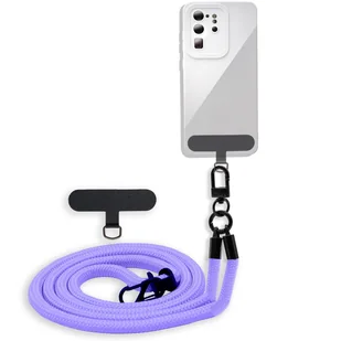 Łańcuszek Cadorabo do telefonu Samsung Galaxy S10 4G w kolorze LILA - Etui na telefon komórkowy z regulowanym paskiem do zawieszenia na szyi - Etui i futerały do telefonów - miniaturka - grafika 1