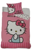 Pościel dla dzieci - Pościel Dziecięca 140x200cm Bajka Hello Kitty Różowa Kotka - miniaturka - grafika 1