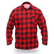 Odzież robocza - Dedra Koszula flanelowa czerwona w kratę BH51F1-S BH51F1-S - miniaturka - grafika 1