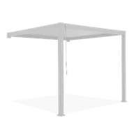 Kratki i pergole - Pergola ścienna ogrodowa na taras Premium Wall 3x4 White - Gutroof - miniaturka - grafika 1