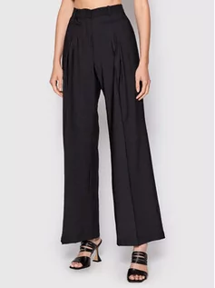 Spodnie damskie - Imperial Spodnie materiałowe P9990040N Czarny Relaxed Fit - grafika 1