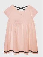 Sukienki i spódniczki dla dziewczynek - United Colors Of Benetton Sukienka letnia 4O9TCV013 Różowy Regular Fit - miniaturka - grafika 1