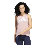 Koszulki sportowe damskie - Damski podkoszulek adidas  3-Bar Logo Tank Wonder Mauve XS - miniaturka - grafika 1