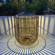Lampy ogrodowe - Lampa Solarna Ogrodowa Led Xxl Lampion Solarny Lampa Ratanowa 49cm Ip44 - miniaturka - grafika 1