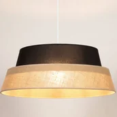 Lampy sufitowe - Britop Wisząca LAMPA loftowa PRETO JUTE 150150104 abażurowa OPRAWA zwis okrągły beżowy czarny - miniaturka - grafika 1