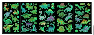 Tatuaże dla dzieci świecące w ciemności zmywalne dinozaury B 5 szt - Zabawki kreatywne - miniaturka - grafika 1