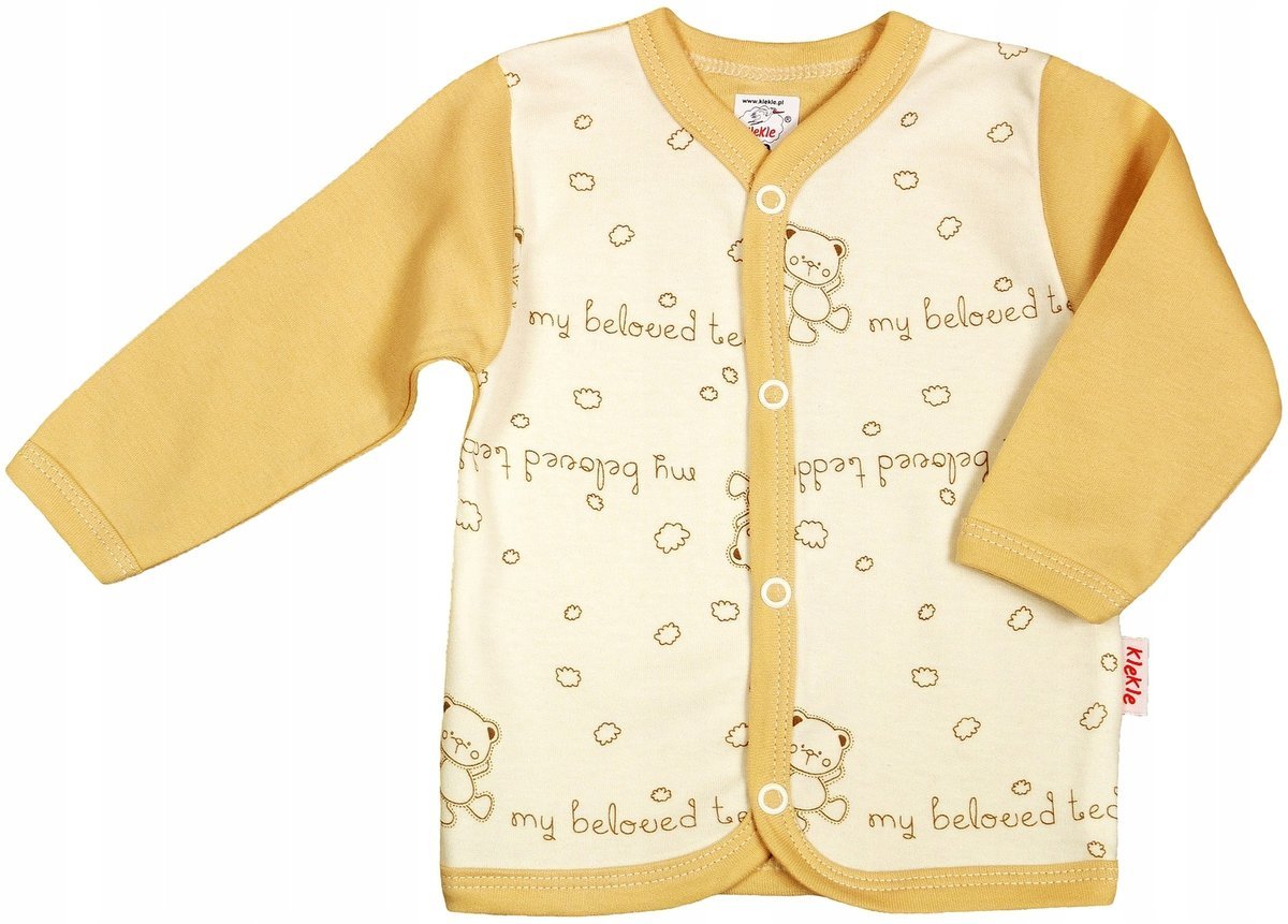 KAFTANIK koszulka ROZPINANY MISIE BEŻ 62 KLEKLE