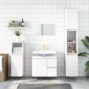 Toaletki - vidaXL Szafka łazienkowa, biała, 30x30x190 cm, materiał drewnopochodny - miniaturka - grafika 1