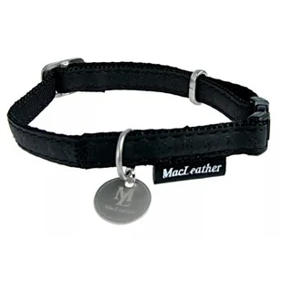 Zolux Obroża regulowana Mac Leather 20mm Czarna [522040NO] 6286 - Obroże dla psów - miniaturka - grafika 1