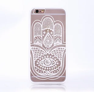 Etui na telefon komórkowy Mandala do Samsung Galaxy S6 Design Etui ochronne Motyw Ręka Fatima Pokrowiec Bumper Biały - Etui i futerały do telefonów - miniaturka - grafika 1