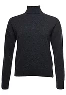 Swetry damskie - Superdry Lambswool Roll Neck Sweter damski, Węgiel Charcoal Marl, 38 - miniaturka - grafika 1