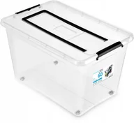 Pojemniki na zabawki - Pojemnik ogranizer plastikowy pudło z pokrywą 60 l - miniaturka - grafika 1