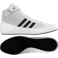 Kimona, stroje i obuwie - Adidas Buty Zapaśnicze Bokserskie Havoc II White/Black - miniaturka - grafika 1