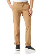 Spodenki męskie - BOSS Męskie spodnie Schino-Slim D Slim Fit z elastycznej satyny bawełnianej, BEŻOWY, 30W / 32L - miniaturka - grafika 1
