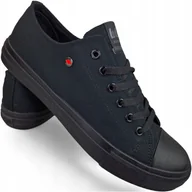 Trampki męskie - Lee Cooper trampki męskie Całe Czarne klasyczne tenisówki sportowe 0869M 42 - miniaturka - grafika 1