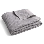 Koce i narzuty dla dzieci - BabyMatex Kocyk dziecięcy 80x100 Mini Rattle szary bawełniany - miniaturka - grafika 1