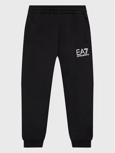 Spodnie i spodenki dla dziewczynek - EA7 Emporio Armani Spodnie dresowe 8NBP51 BJ05Z 1200 Czarny Regular Fit - grafika 1