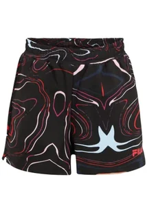 FILA Dziewczęce szorty Spirano AOP, Black Colour Waves Aop, 158/164 cm - Spodenki damskie - miniaturka - grafika 1