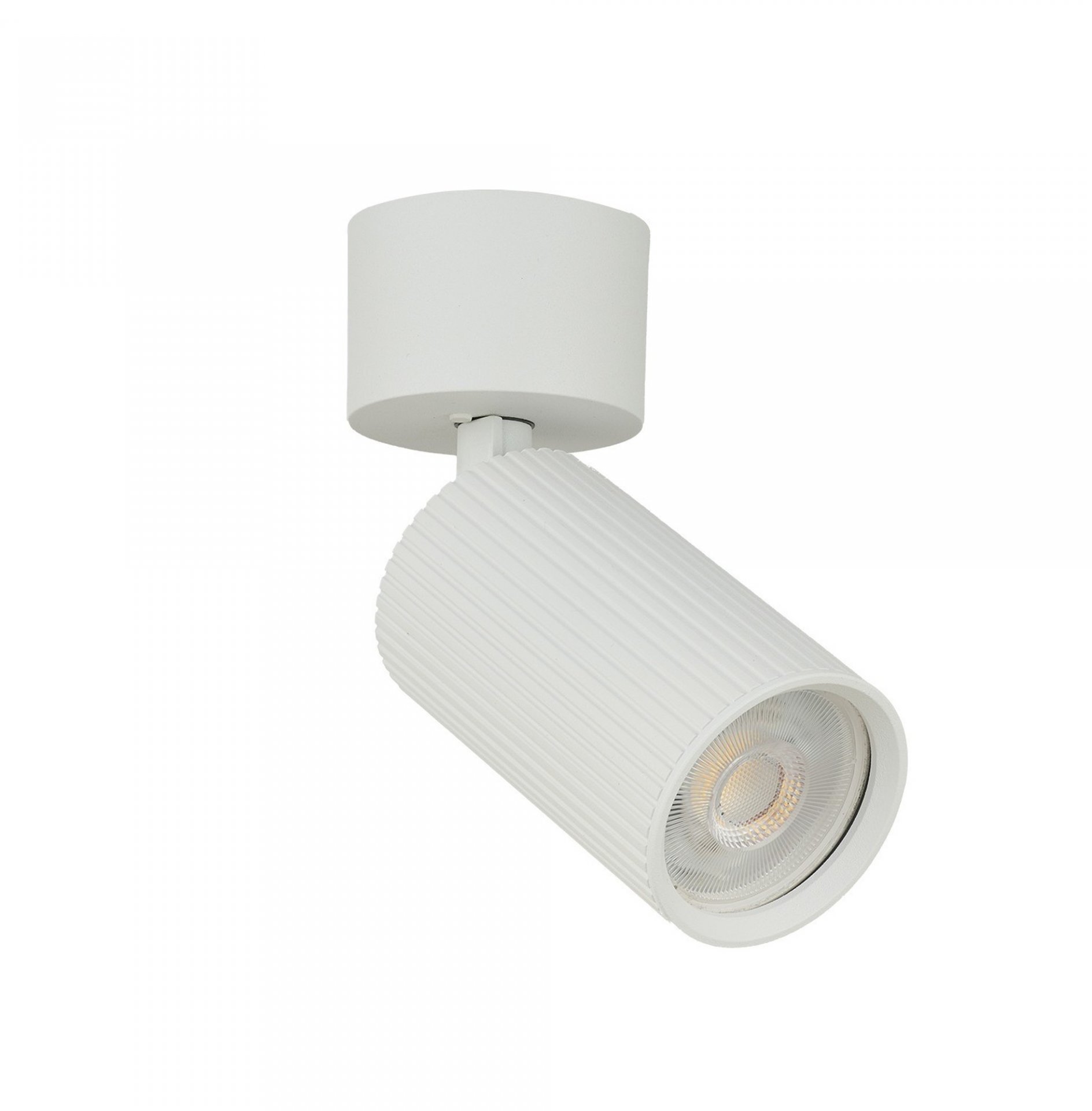 Lampa sufitowa Azzardo Lampa Reflektor Spot Lucas Ribbed Biała Ryflowana GU10 Azzardo