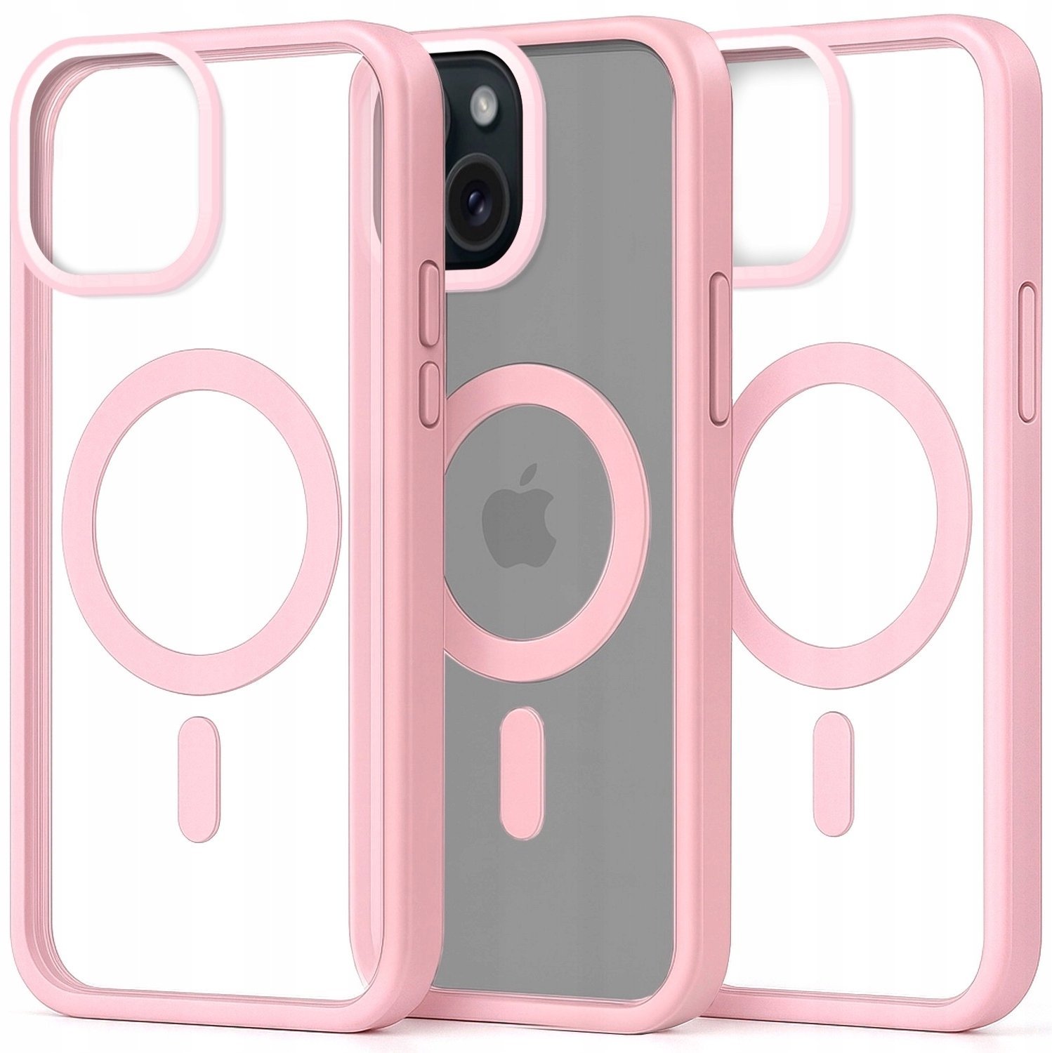 Hello Case Etui do Apple iPhone 13 / 14 Do Magsafe, Przezroczyste, Jasnoróżowe, Case