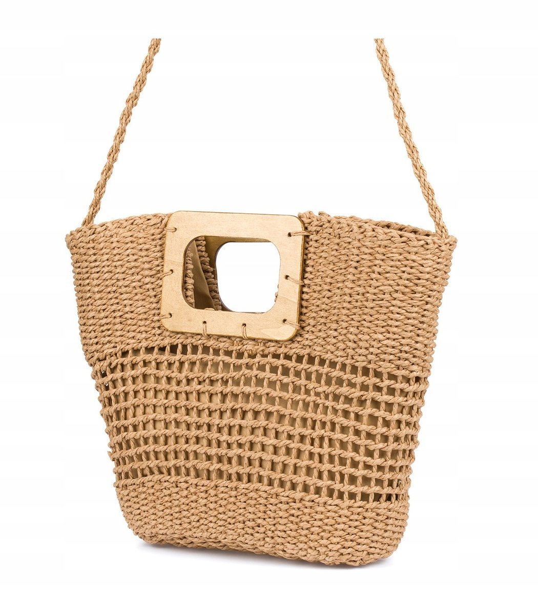 Duża torba damska boho modna na lato pasek solidna listonoszka kosz