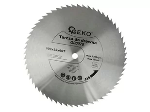 Geko G00076 piła tarczowa do cięcia drewna 600x32 mm 60 zębów - Tarcze do pił - miniaturka - grafika 1