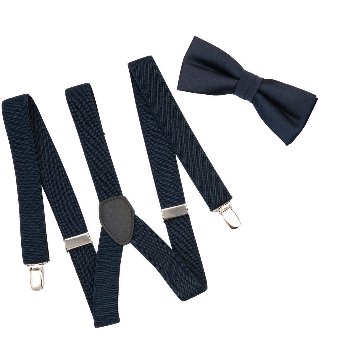 Zestaw Muszka i czarnogranatowe szelki L9802