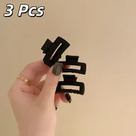 Ozdoby do włosów - TEMU 3/7 szt. czarne matowe kwadratowe małe spinki do włosów, eleganckie półzawiązane spinki, codzienna akcesoria do włosów, proste i stylowe spinki, - miniaturka - grafika 1