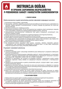 DB004 INSTRUKCJA ZAPEWNIENIA BEZPIECZEŃSTWA PPOŻ, PN - PŁYTA PCV 1MM; (245X350MM) - Instrukcje stanowiskowe BHP - miniaturka - grafika 1