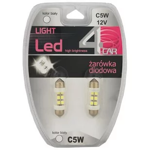 Zestaw żarówek samochodowych LED C5W 12V 4CAR - Żarówki samochodowe - miniaturka - grafika 1