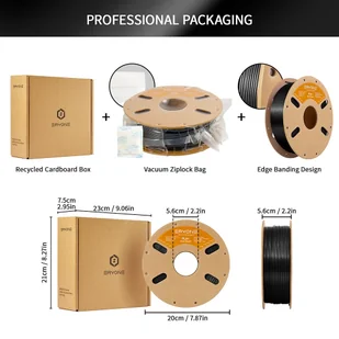 ERYONE 1.75mm High Speed PLA 3D Printing Filament 1KG Black 1052022EUDF - Filamenty i akcesoria do drukarek 3D - miniaturka - grafika 6