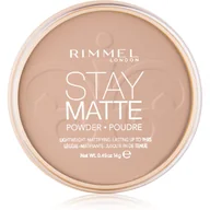 Pudry do twarzy - Rimmel Stay Matte Long Lasting Pressed Powder puder do twarzy 005 Silky Beige 14g - miniaturka - grafika 1