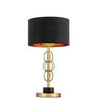 Lampy stojące - Lumina Deco Glamour Lampa Nocna Czarno-Mosiężna Azzaria - miniaturka - grafika 1