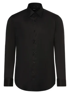 BOSS Koszula męska - P-HANK-kent-C1-222 Mężczyźni Slim Fit czarny jednolity, 38 - Koszule męskie - miniaturka - grafika 1