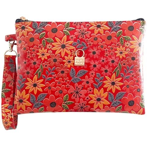 Torba na ramię Sztuczna skóra Kwiaty 25x17 cm, Wielobarwny, Neceser - makijaż - podróż - etui