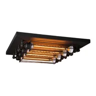 Lampy sufitowe - Plafoniera Retro ABIGALI-KRN4E27 Abigali kwadratowa do kuchni czarna - miniaturka - grafika 1