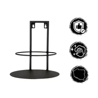 Kwietniki - STOJAK NA KWIATY Kwietnik Wiszący Metalowy Czarny Na Ściane Loft Fi 25x30 - miniaturka - grafika 1