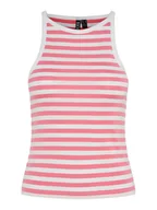 Koszulki i topy damskie - Pieces Top "Jane" w kolorze jasnoróżowo-białym - miniaturka - grafika 1