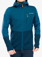 Bluzy sportowe męskie - Bluza rozpinana Vaude Monviso Hooded Grid Fleece Jacket - dark sea - miniaturka - grafika 1