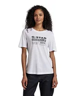 Koszulki i topy damskie - G-STAR RAW Damska koszulka Originals Label Regular, Biały (White D19953-4107-110), M - miniaturka - grafika 1